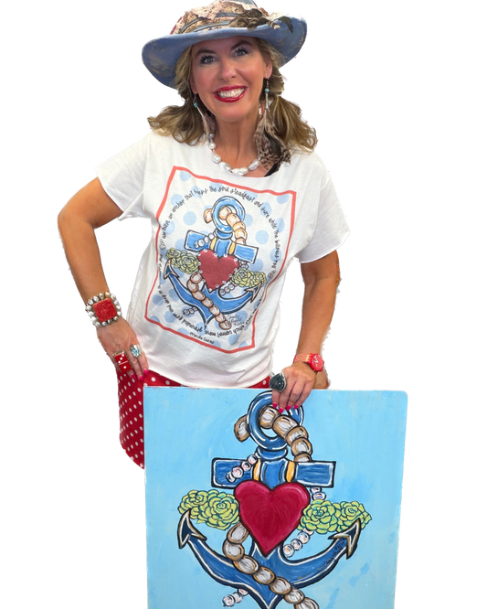Anchor To My Soul T-Shirt (Christy Cut) - Indigo Blue *Final Sale*