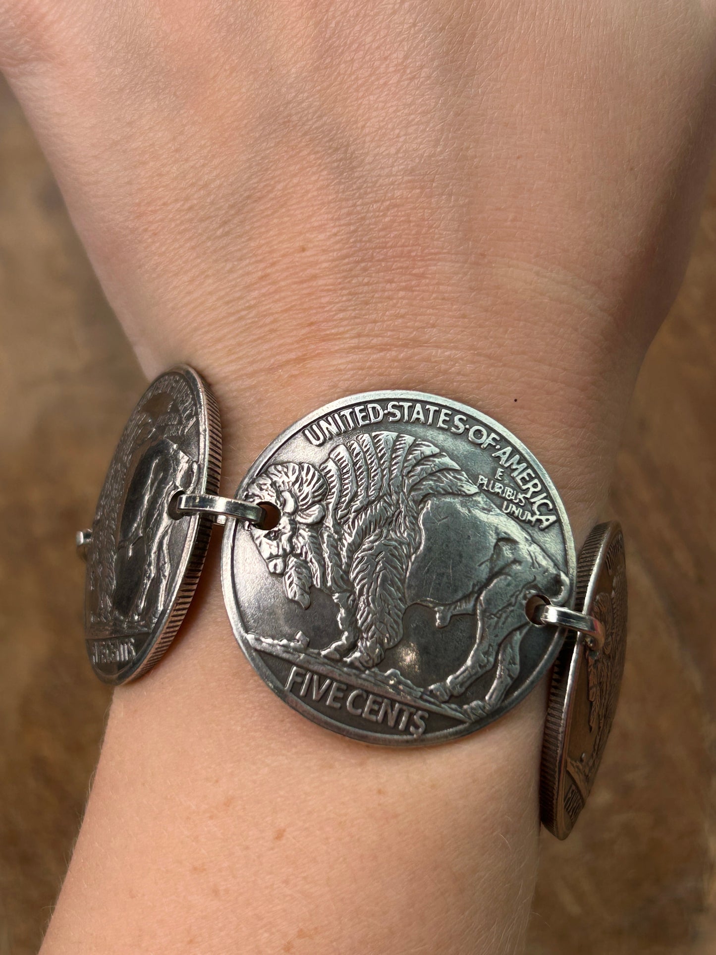 Sandra Ling Designs- Buffalo Coin Concho Bracelet