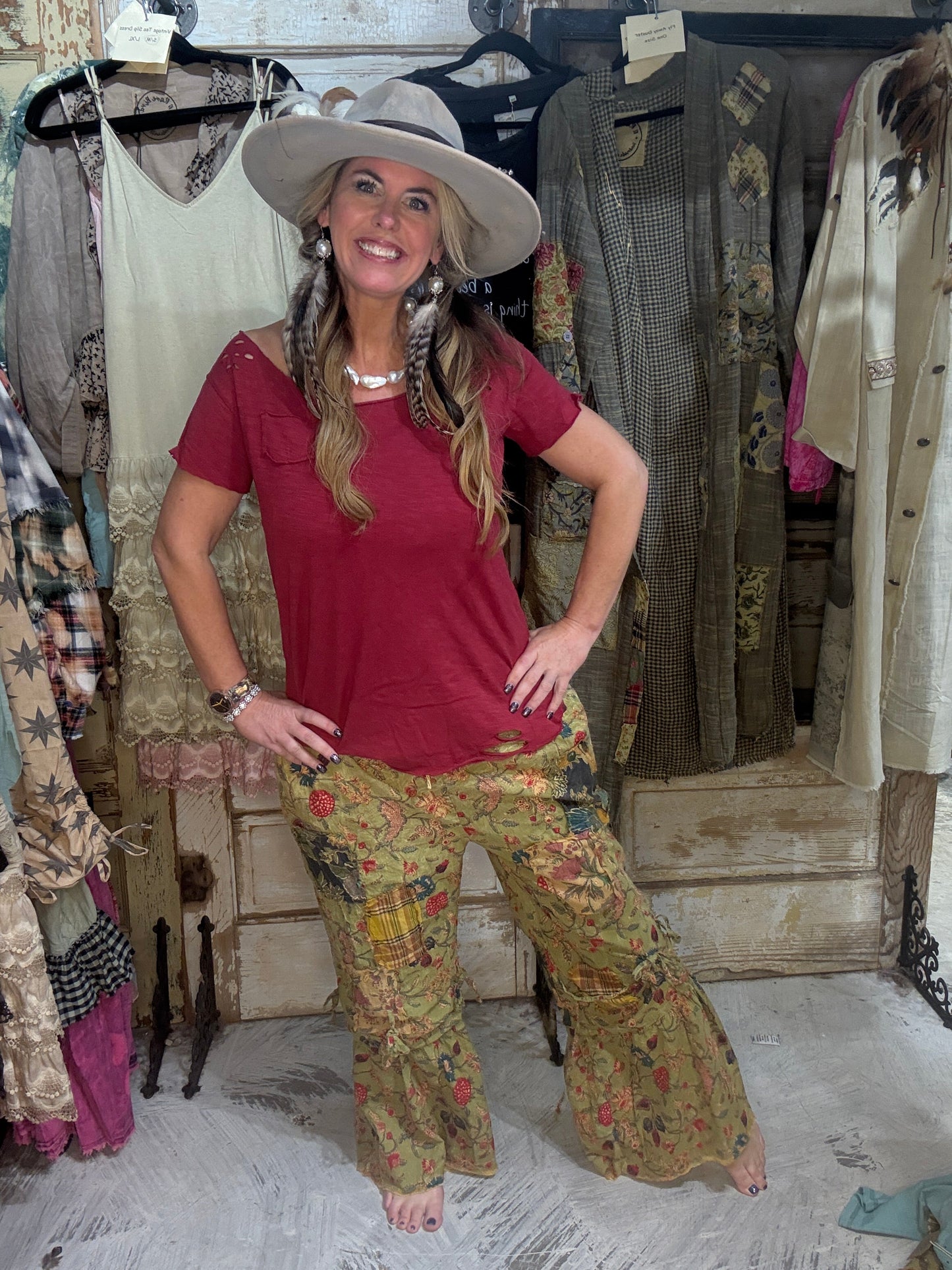 A Rare Bird Reversible Strawberry Pant *Final Sale*
