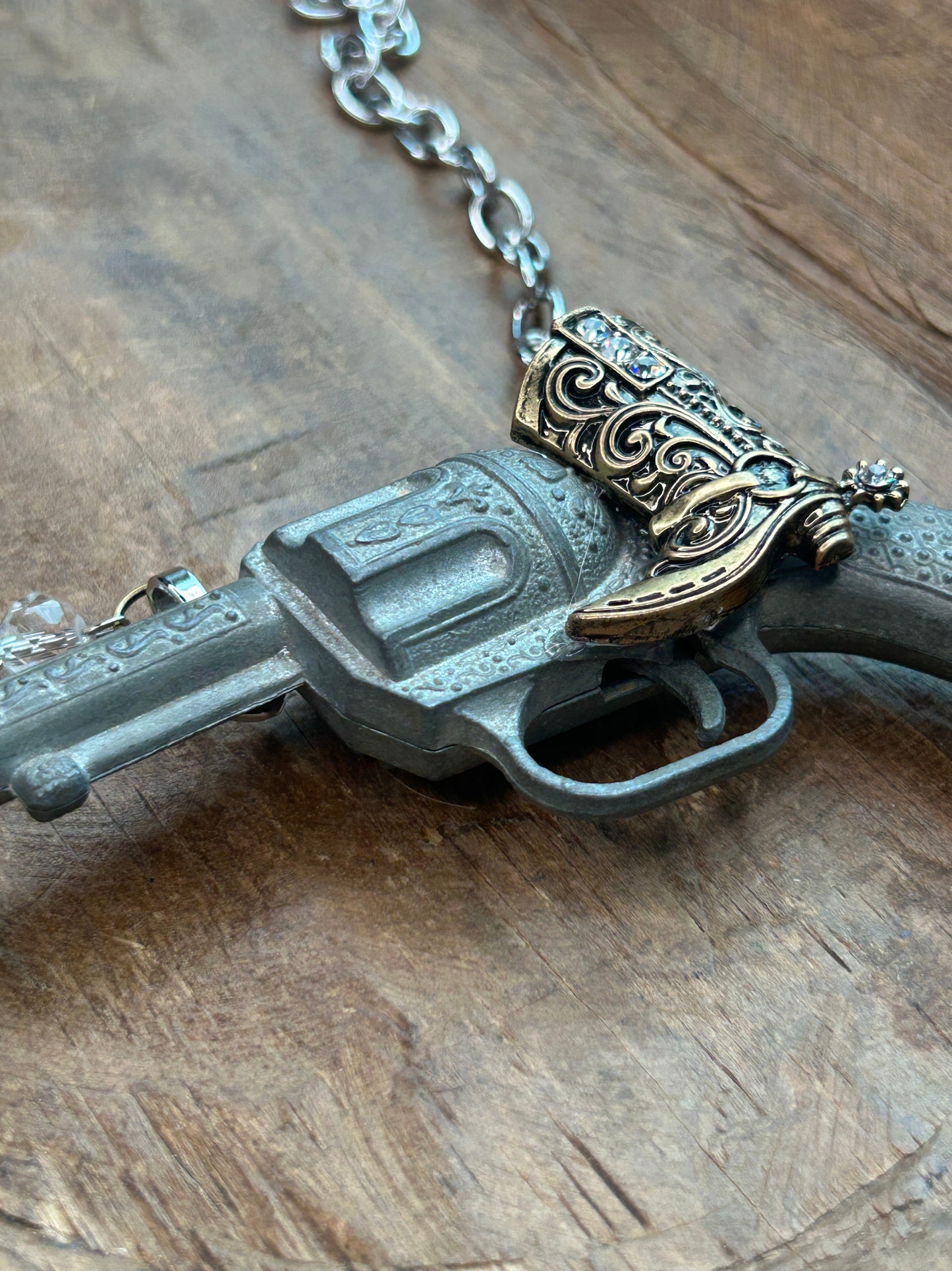 Large Cowboy Boot Pistol Necklace