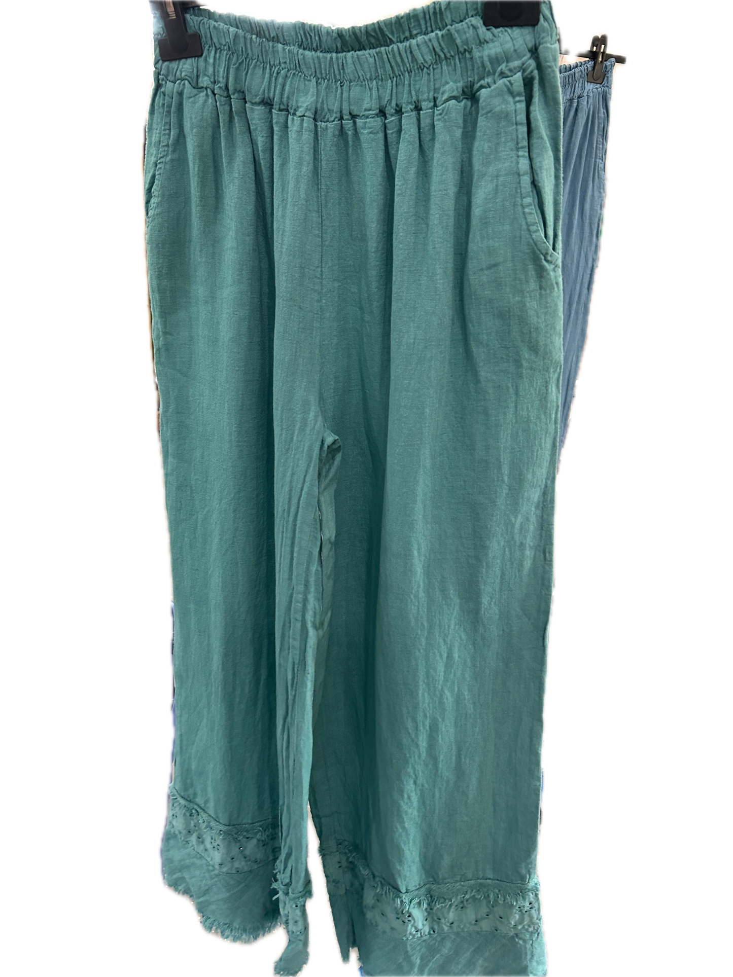 Linen Trouser Pants (Turquoise)