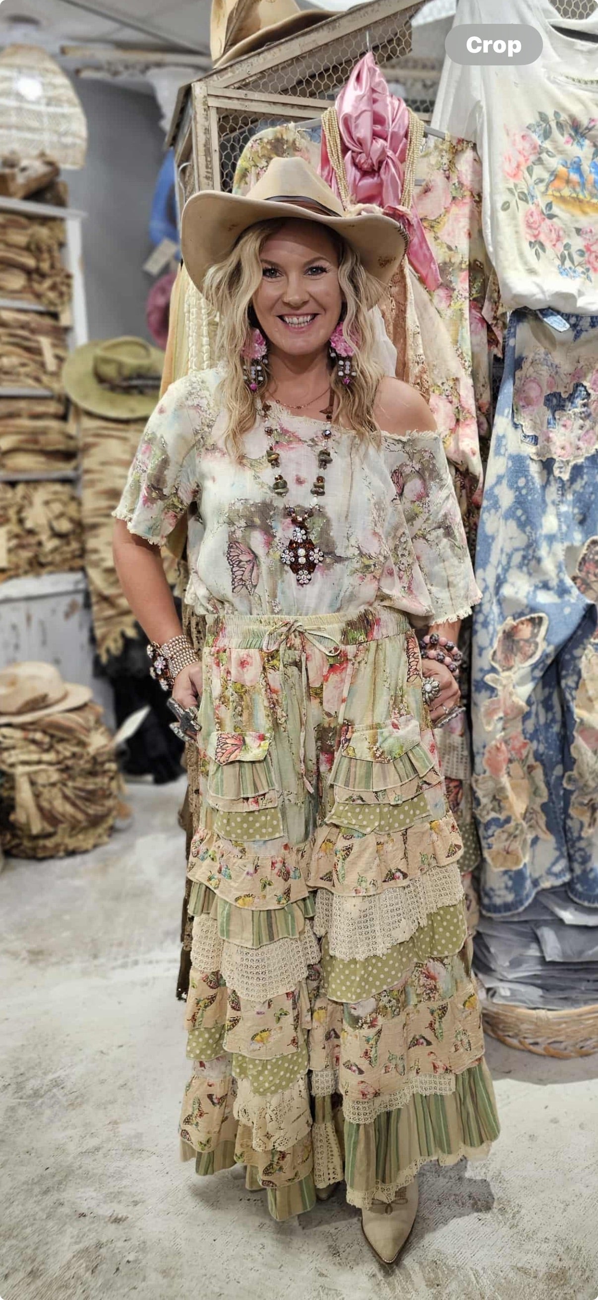 SALE A Rare Bird-Butterfly Ruffle Pant *Final Sale*