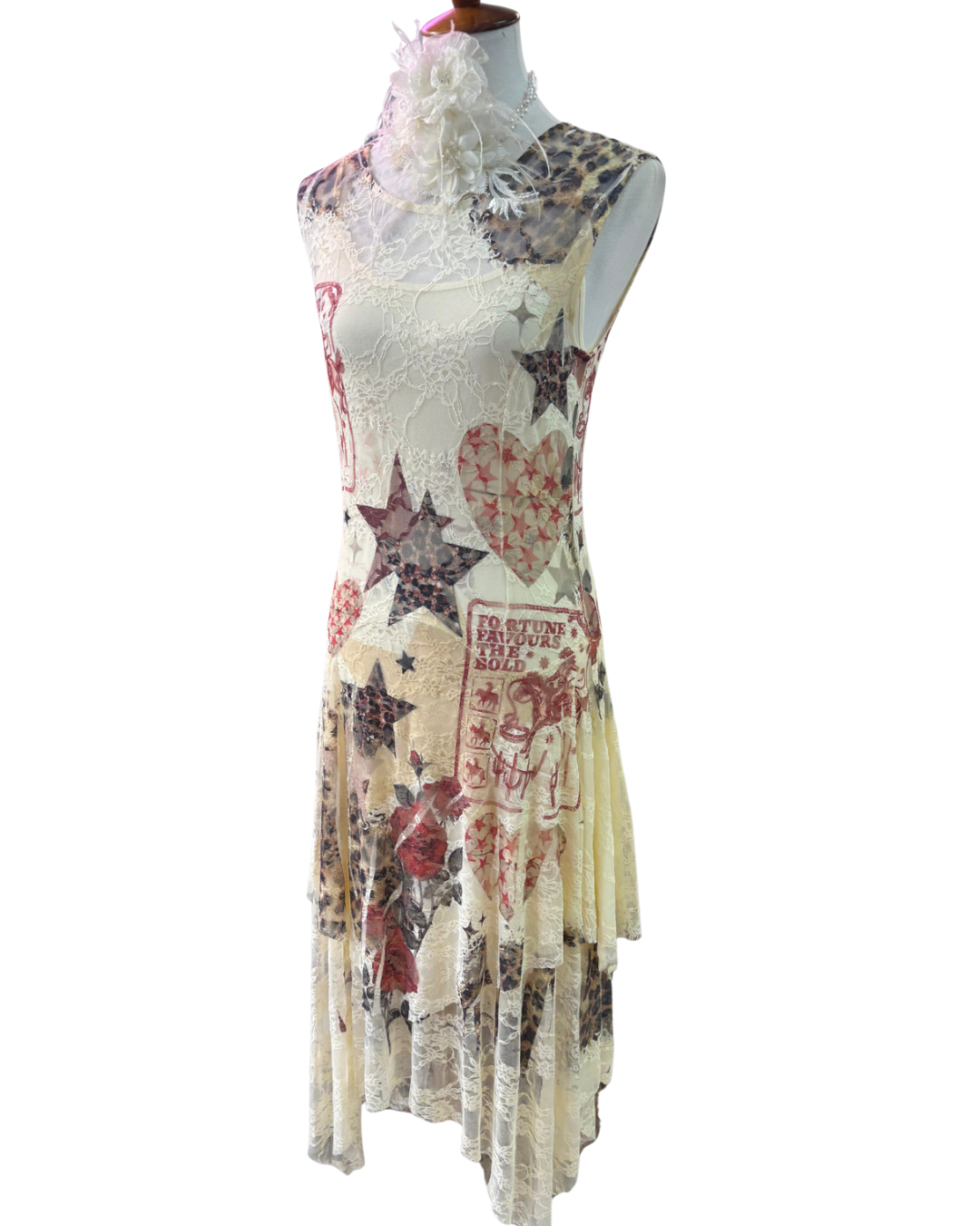 Origami- Leopard Star Lace Dress *Final Sale*