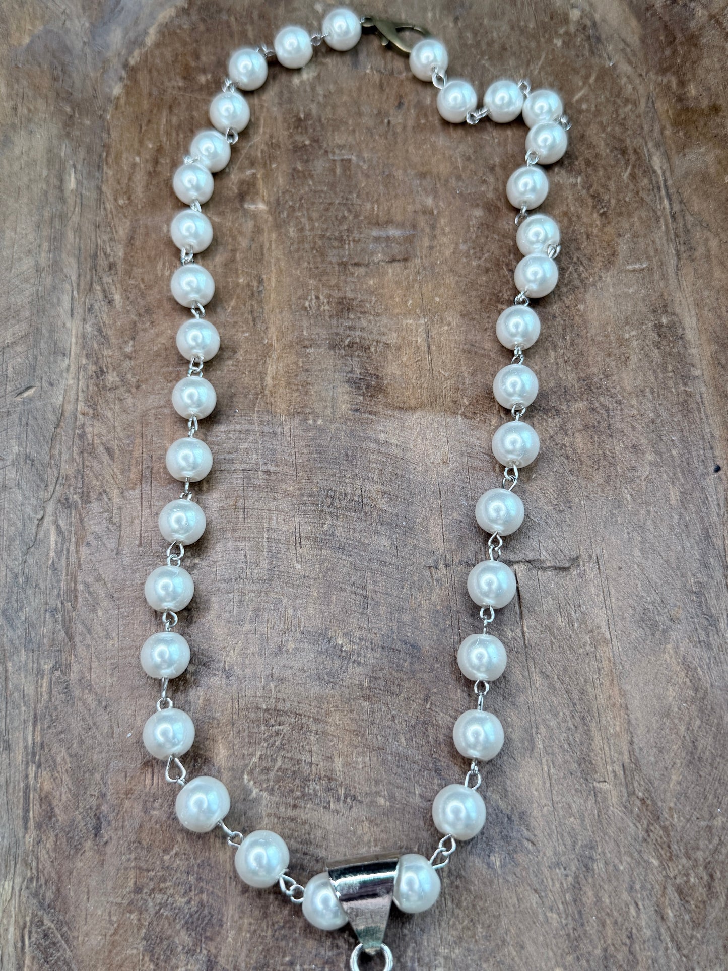 German Silver Amazonite Cluster Necklace