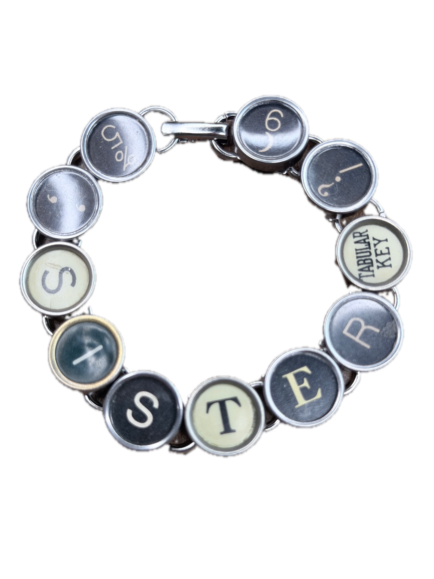 Typewriter Key Bracelet (Sister)