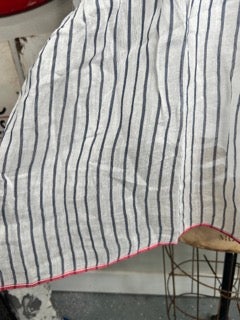 FINAL SALE! Paper Lace- Sheer Striped Overlay (White Stripe)