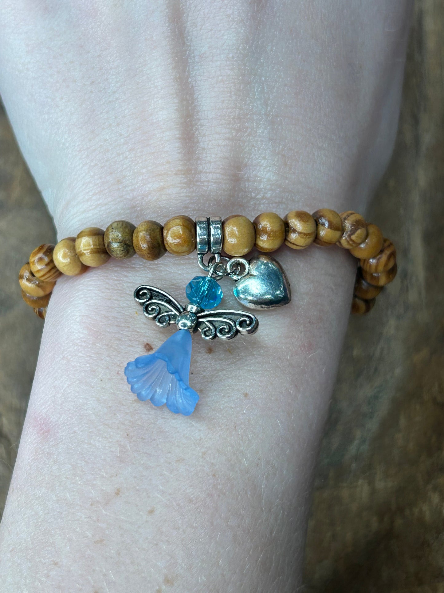 Angels Around Me Bracelet 3 (Tiny Brown Beads)