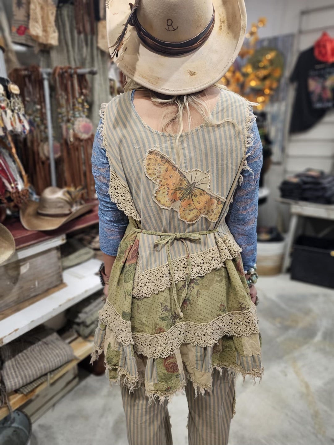 SALE A Rare Bird-Butterfly Stripe Top *Final Sale*