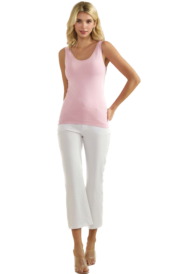 Yelete- Seamless Tank w/ Built In Bra (Pink)