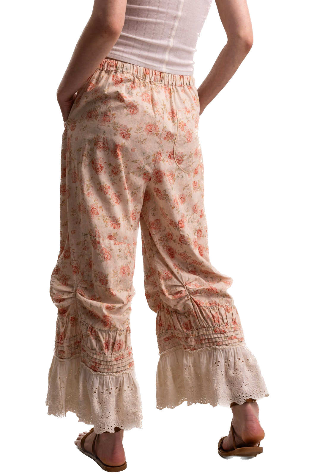 BlueVelvet- Floral Print Ruffle Cinched Bloomers (Pink) *Final Sale*