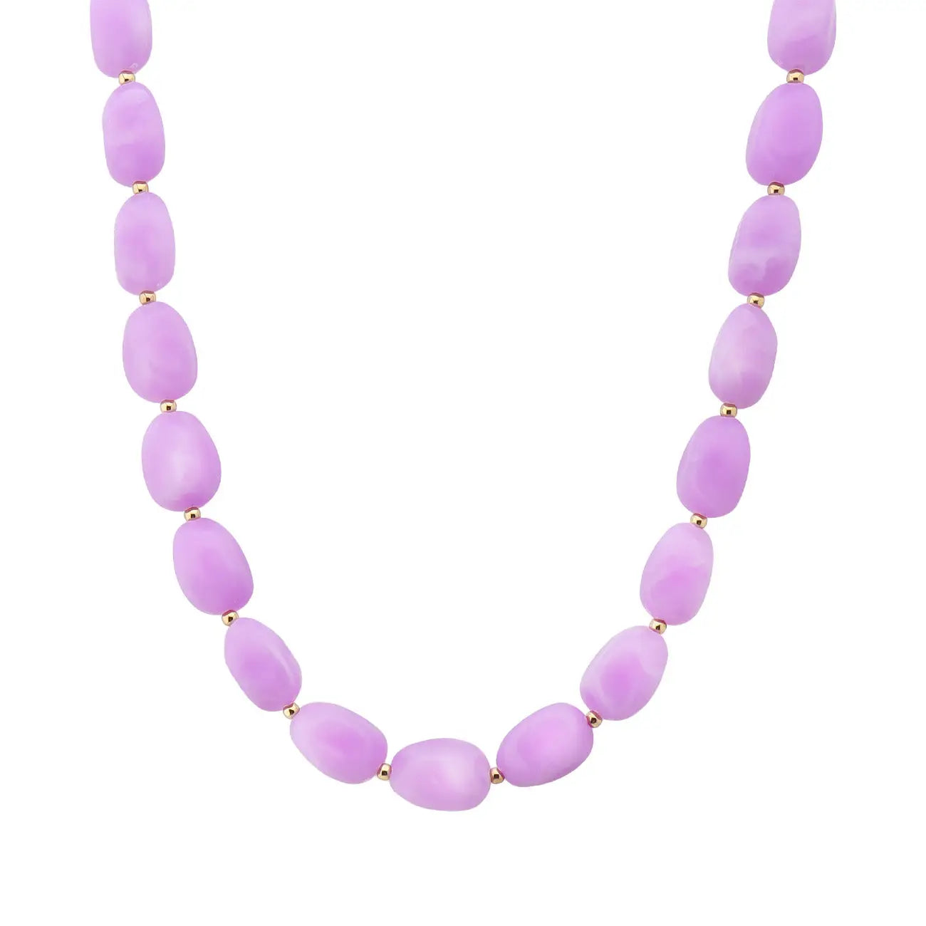 Purple Acrylic Beaded Necklace