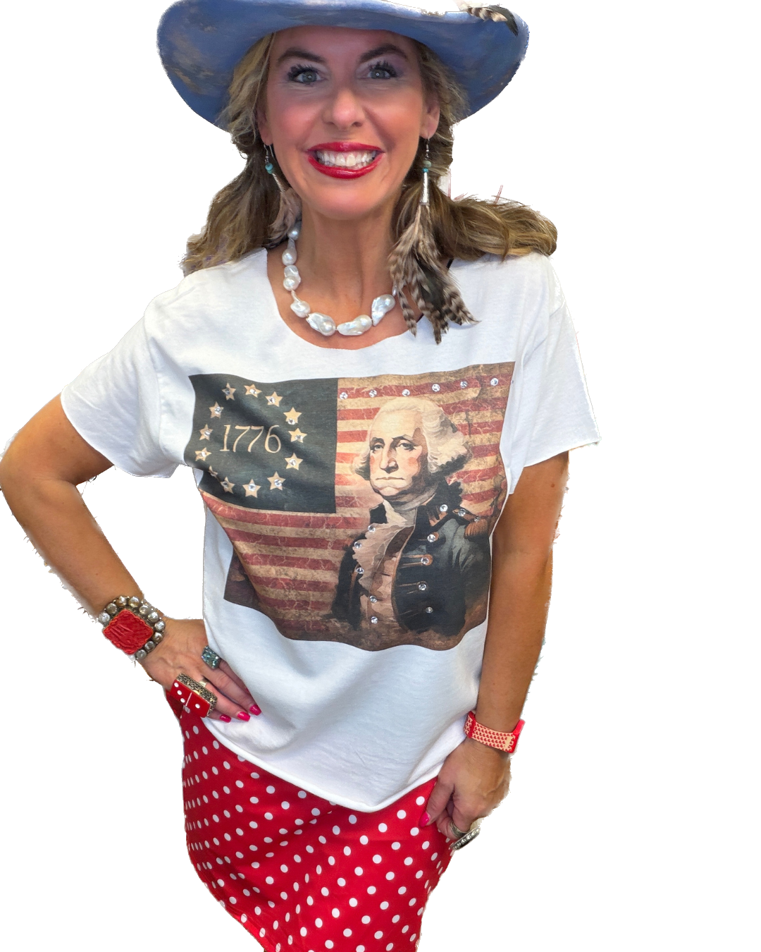 1776 George Washington T-Shirt  (Bling) - ERR Original *Final Sale*