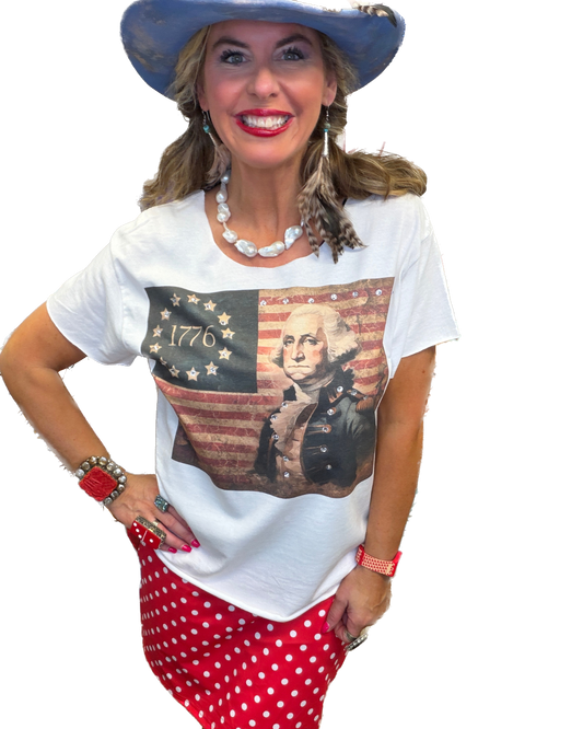 1776 George Washington T-Shirt  (Bling) - ERR Original *Final Sale*