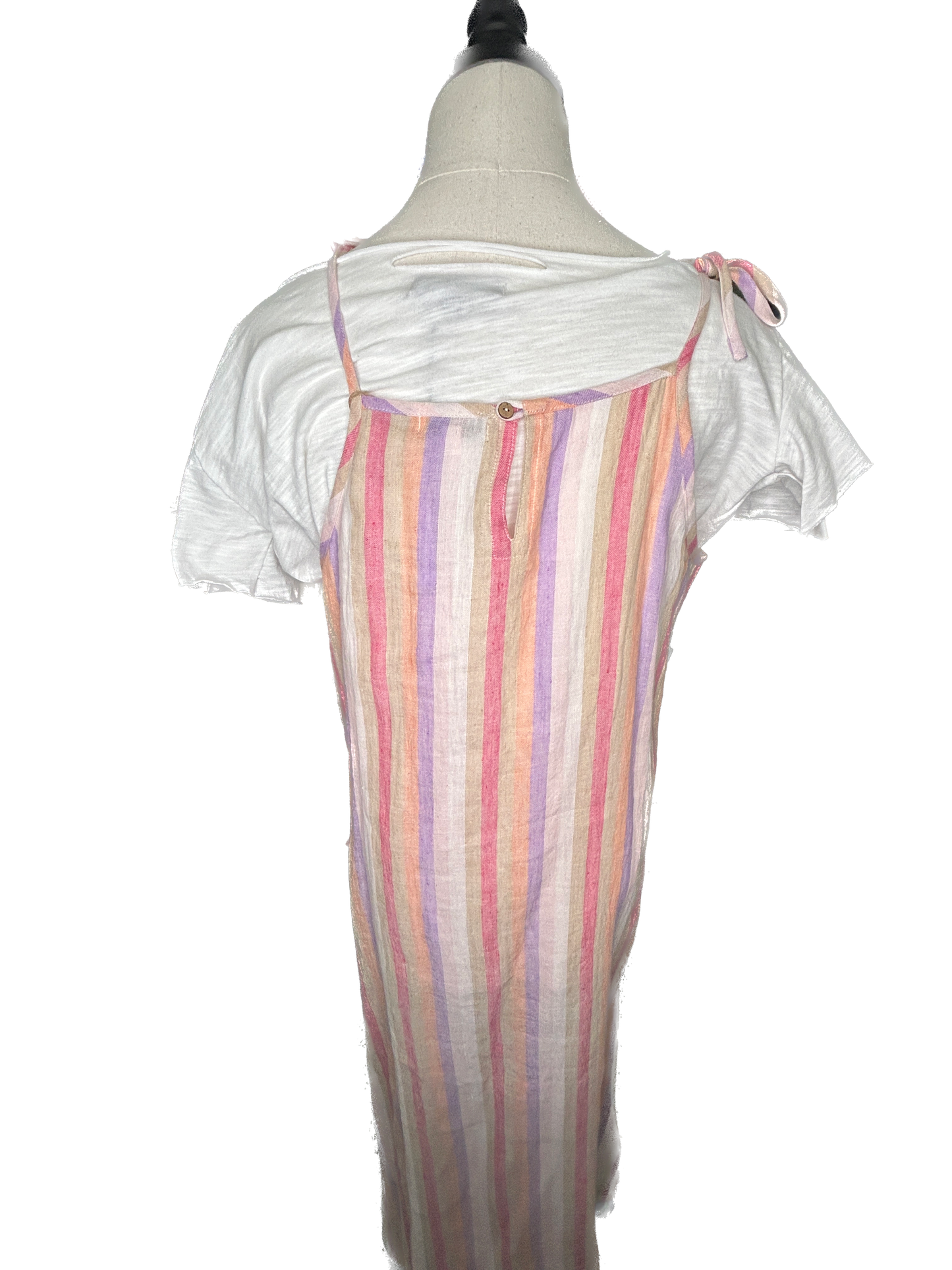 I Love Linen - Striped Spaghetti Strap Dress *Final Sale*