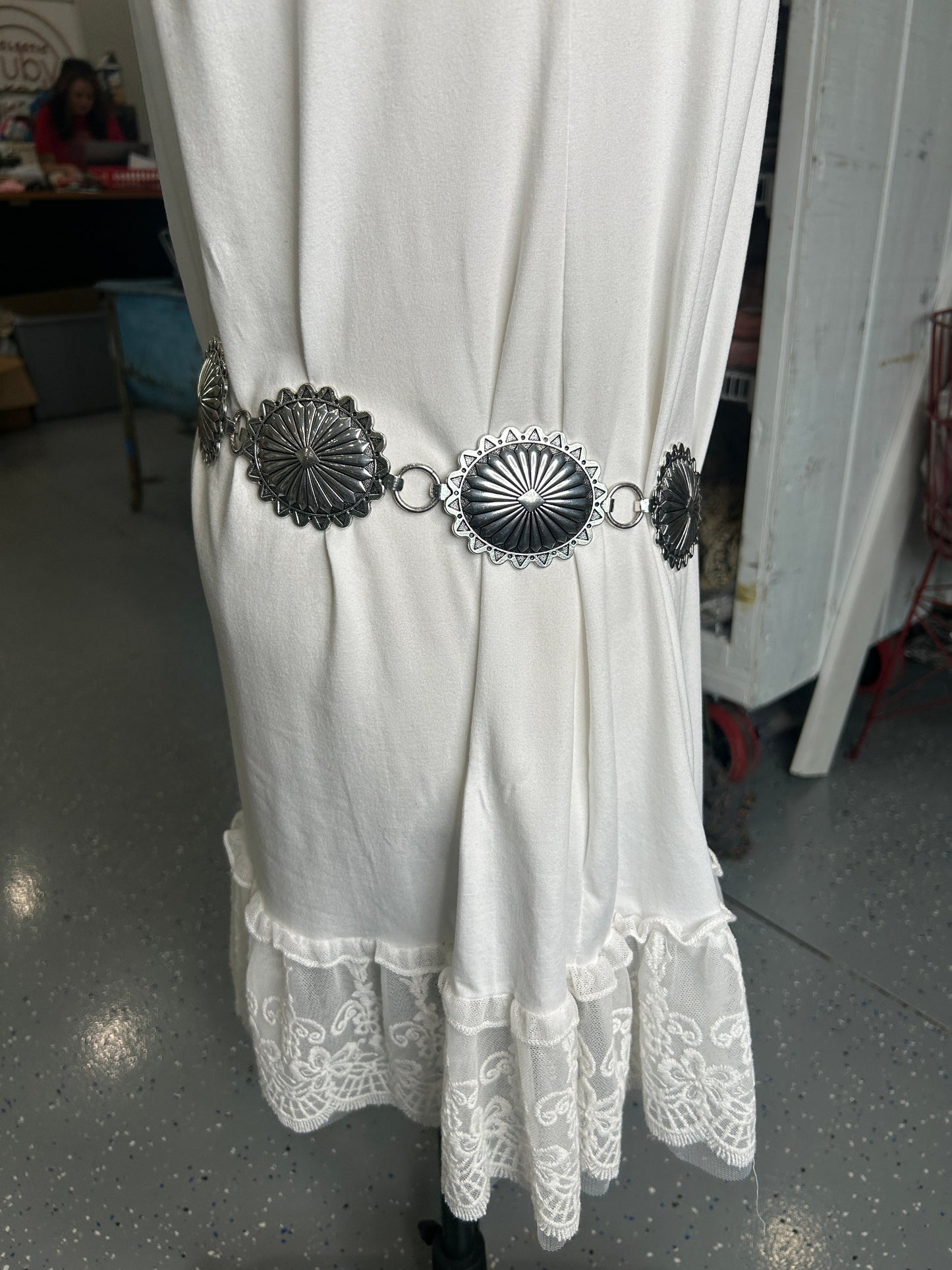 Silver Metal Concho Belt