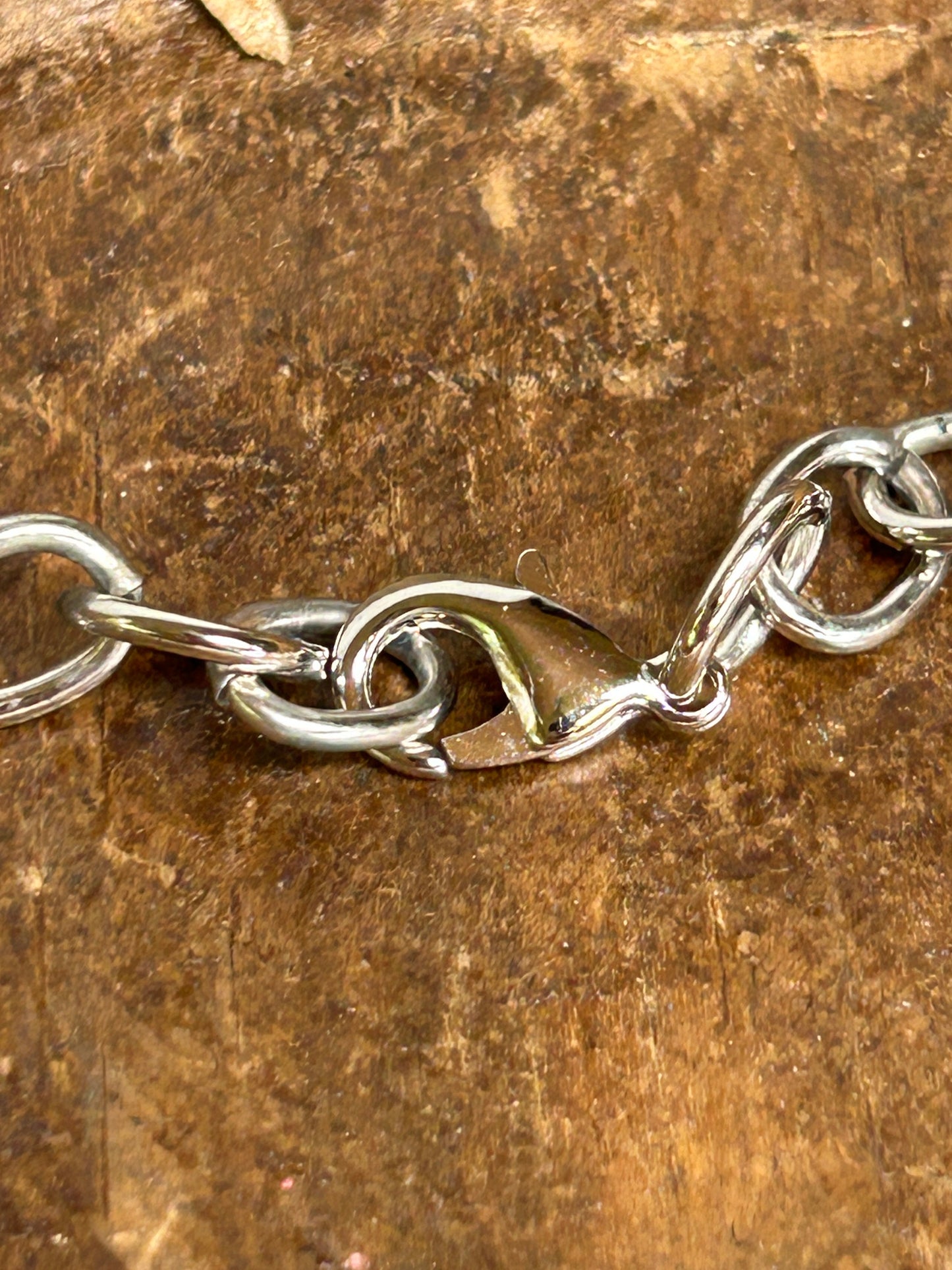 Silver Leopard Print Rhinestone Heart Necklace