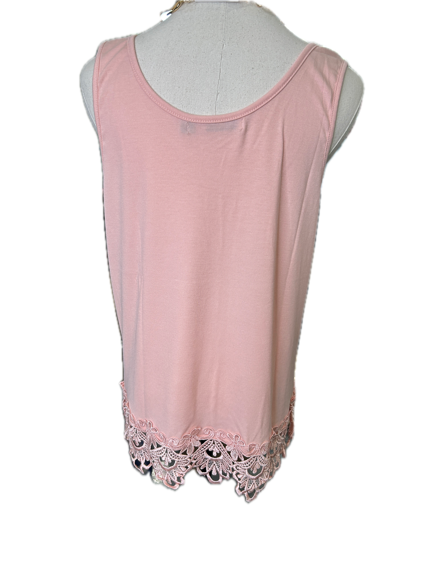 Origami- Lace Tank (Pink) *Final Sale*