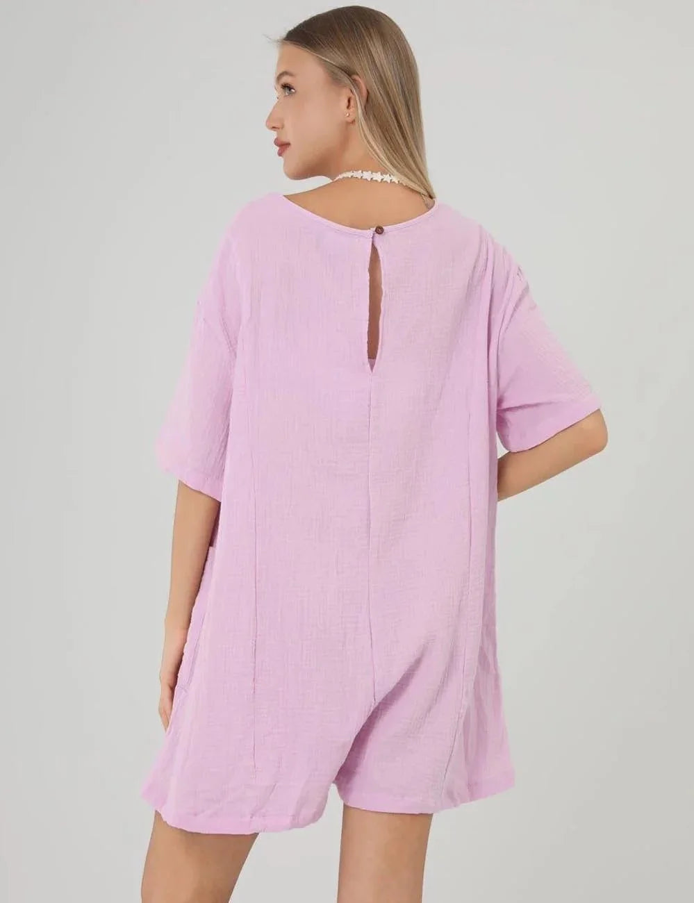 Flouncy V-Neck Romper (Violet) *Final Sale*