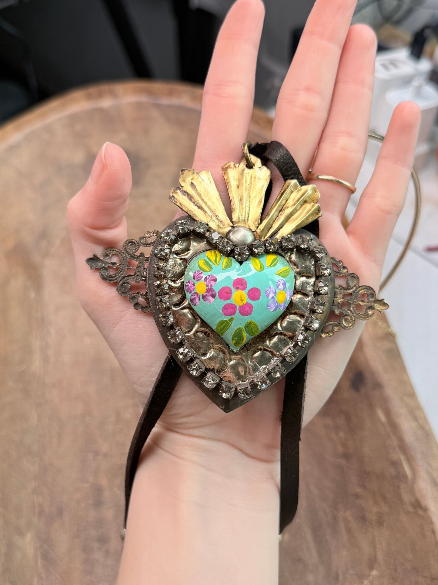 Jaded Gypsy - Soldered Sacred Heart Collar Necklace