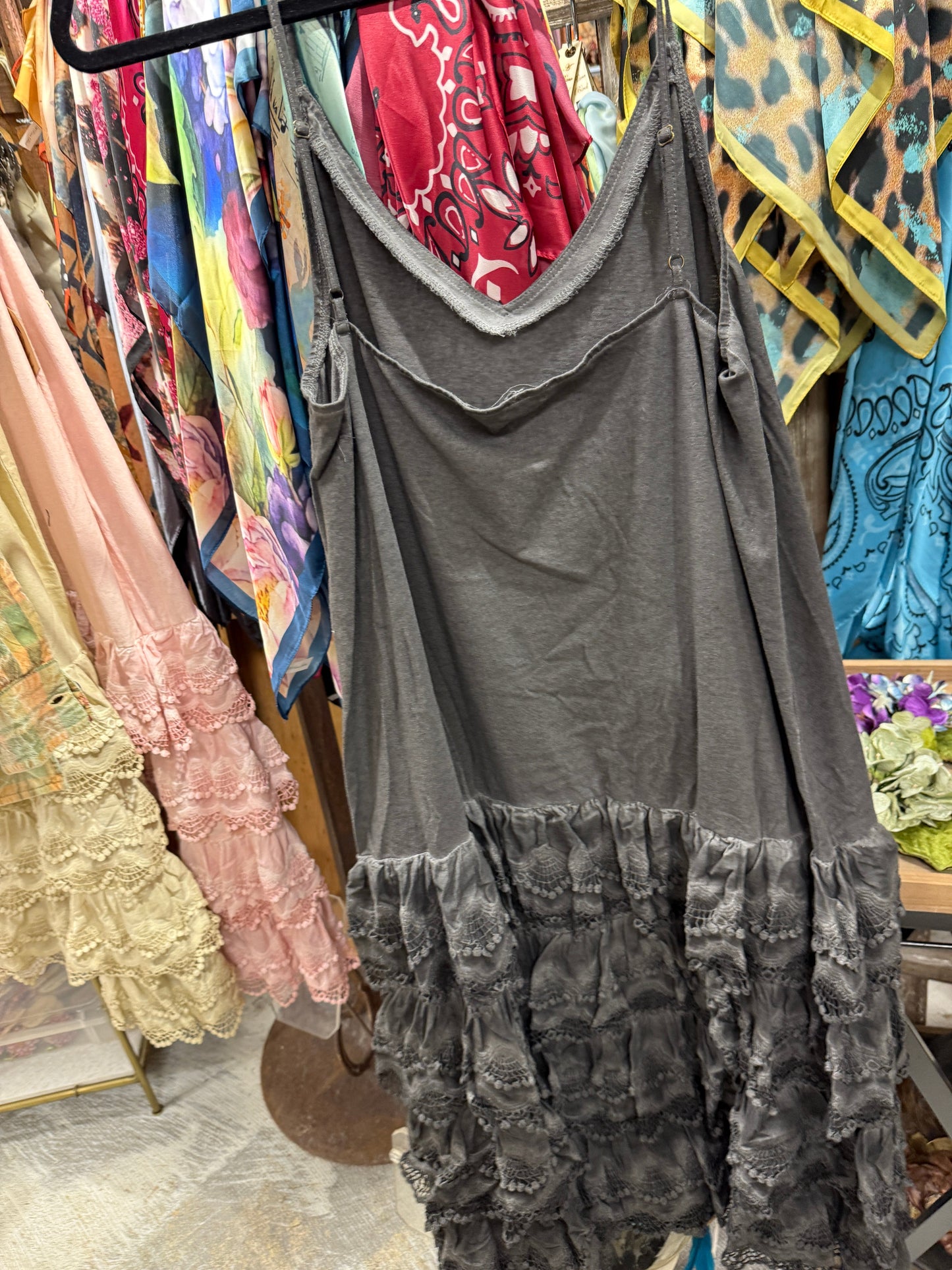 A Rare Bird- Vintage Slip Dress (Black)  (Pre Order)