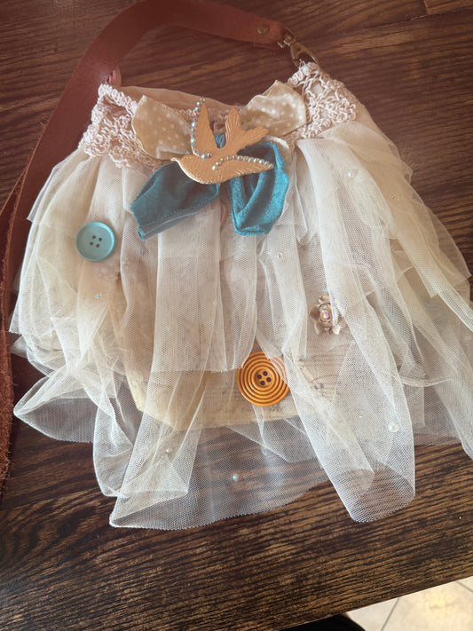 A Rare Bird- Lace Flower Purse