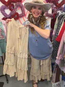 Desert Dream Lace Cloud Pants (Latte)