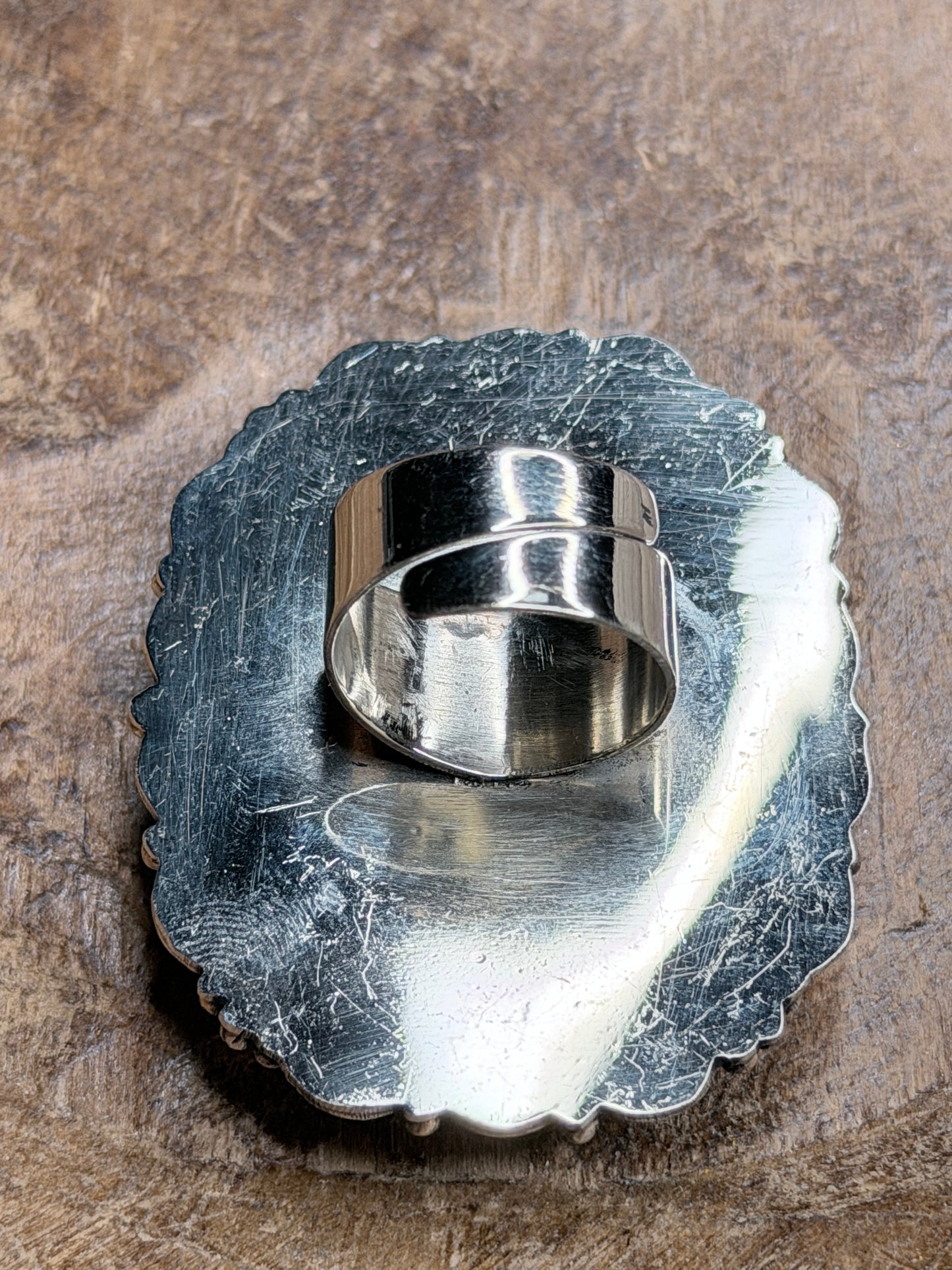 German Silver Bumble Bee Jasper Rectangle Ring
