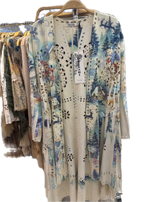 Restocked!  Origami- Winter Wonderland Suede Kimono *Final Sale* - NO FRINGE