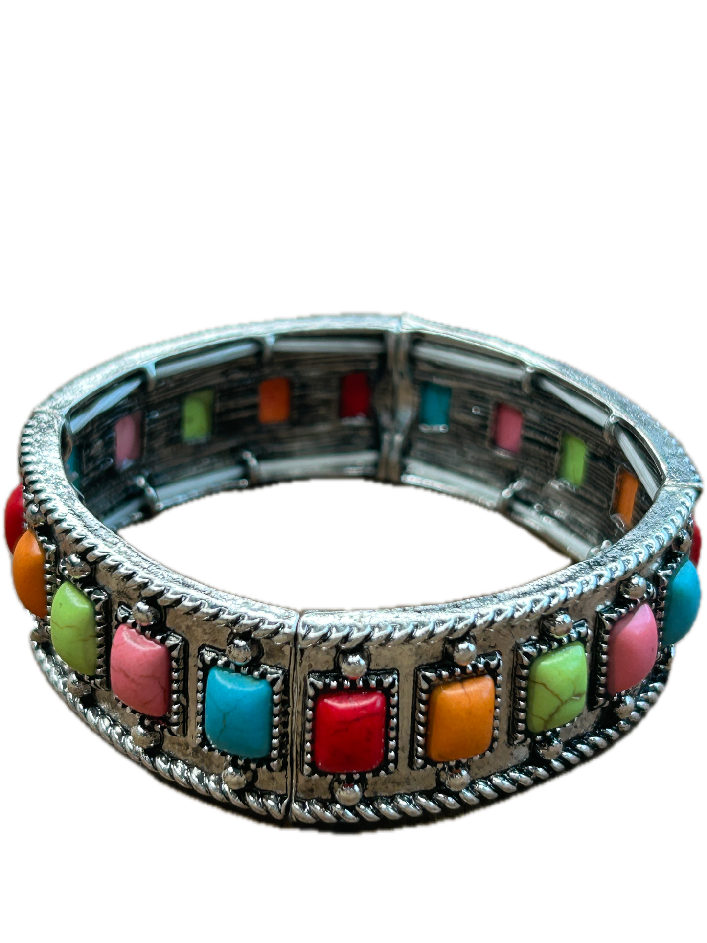 Multi Stone Stretch Bracelet