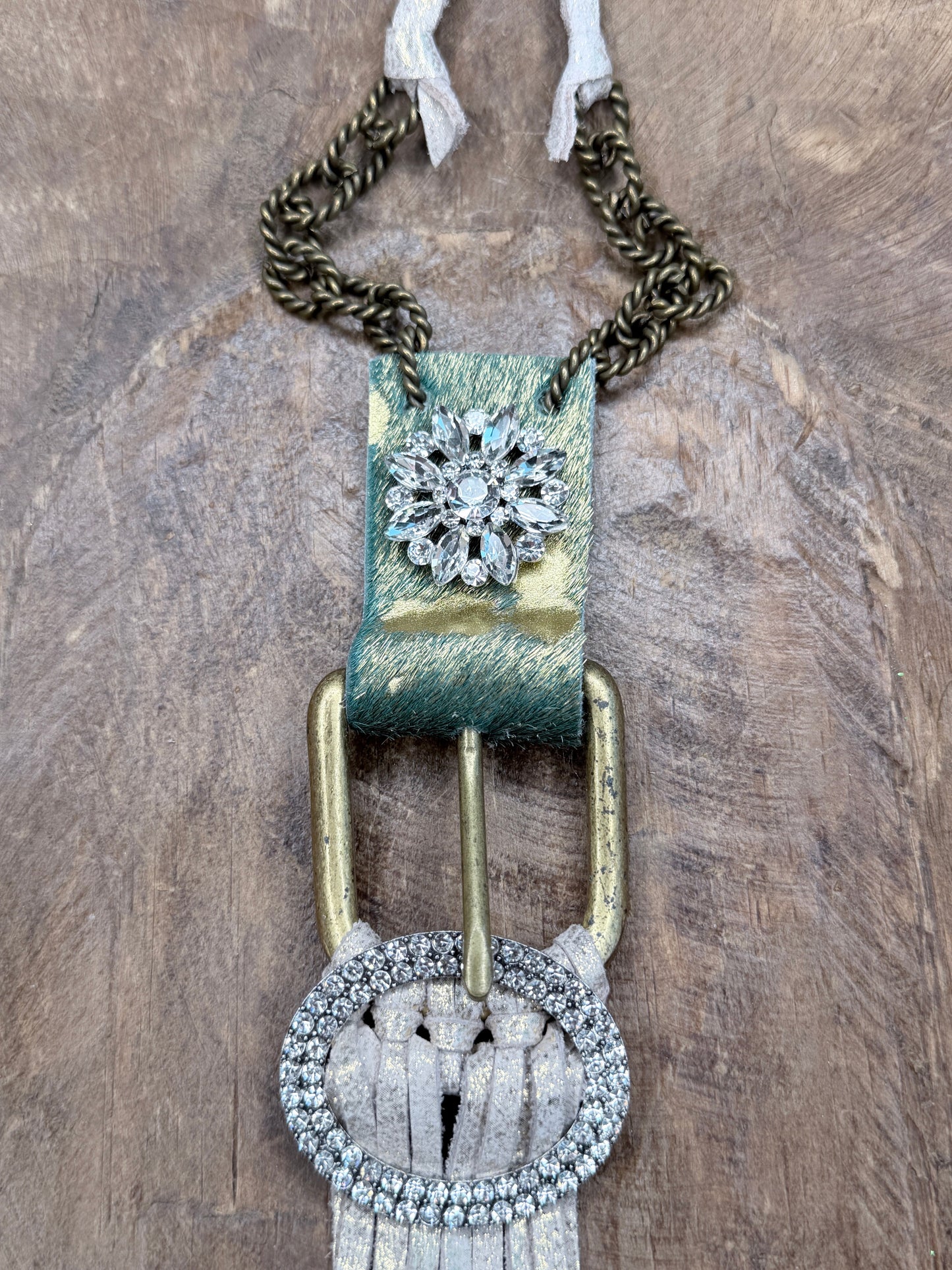 A Rare Bird- Vintage Crystal Belt Necklace