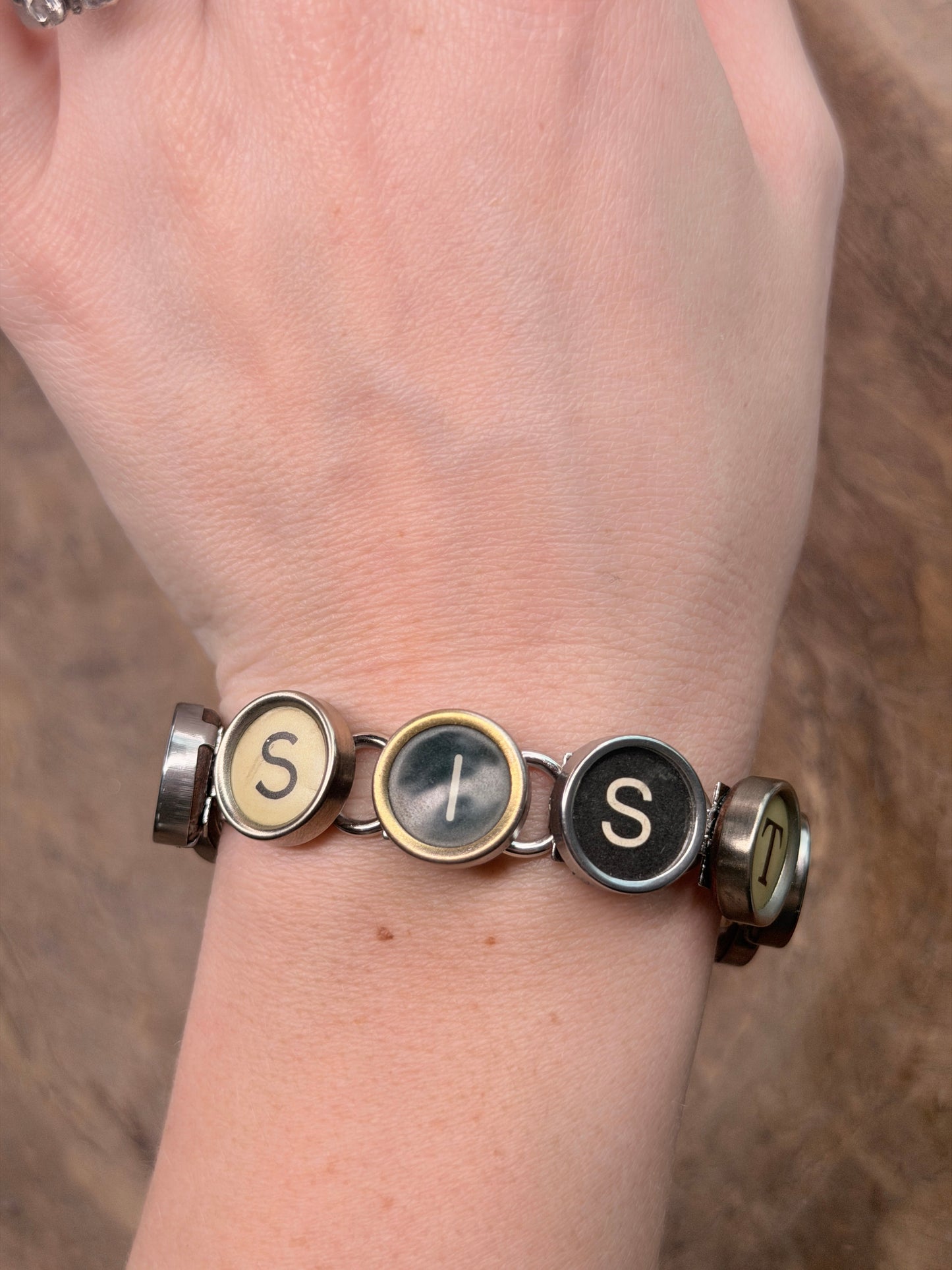 Typewriter Key Bracelet (Sister)