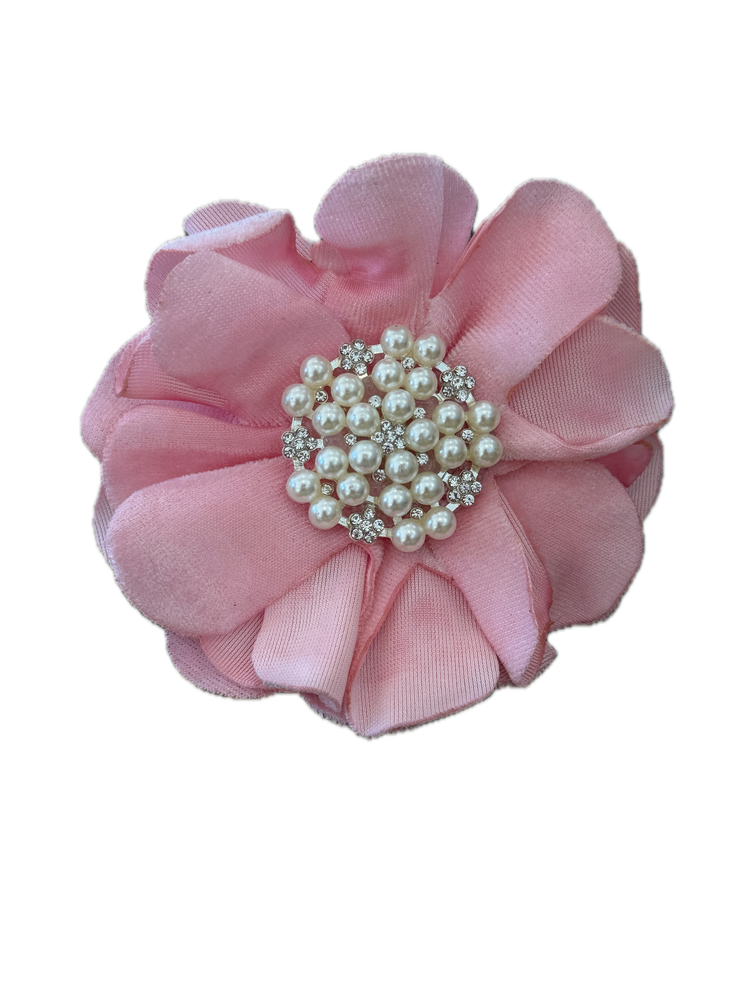 A Rare Bird- Flower Slide/Clip (Pink Pearls)