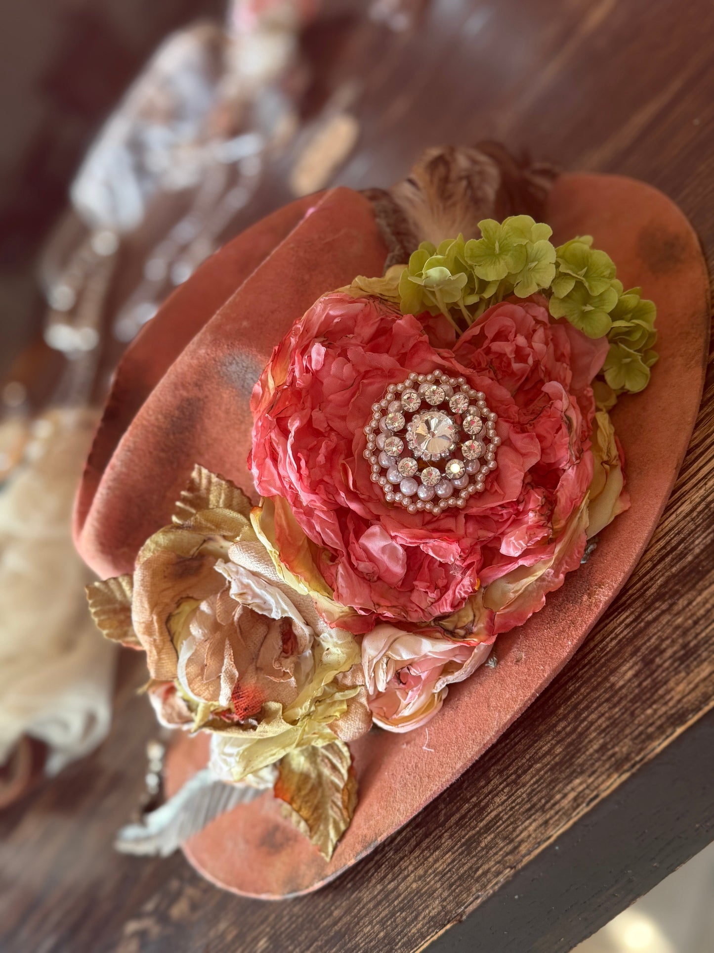 A Rare Bird- Fancy Flowers Hat (Pink)
