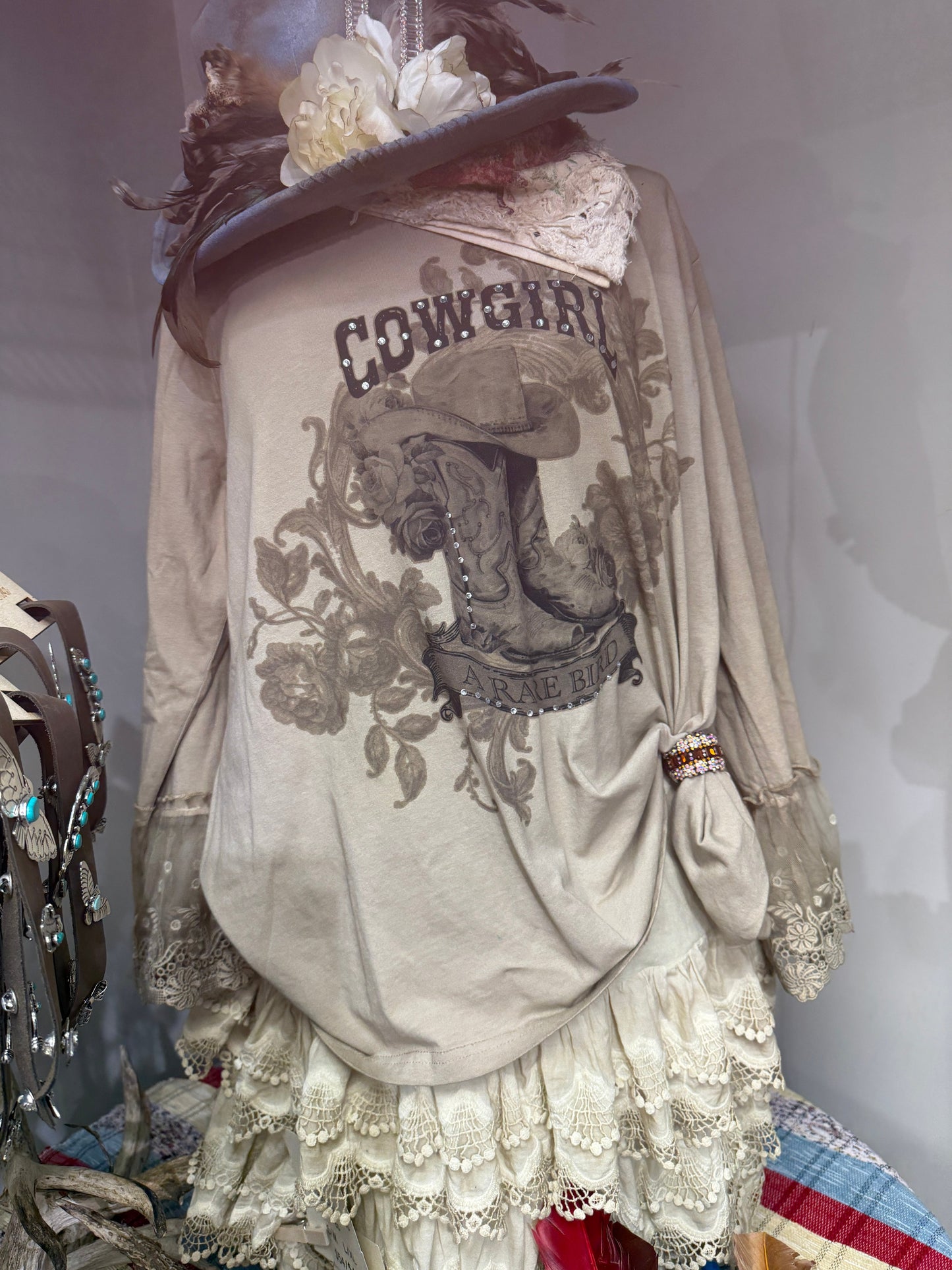 SALE A Rare Bird- Long Sleeve Cowgirl Top *Final Sale*