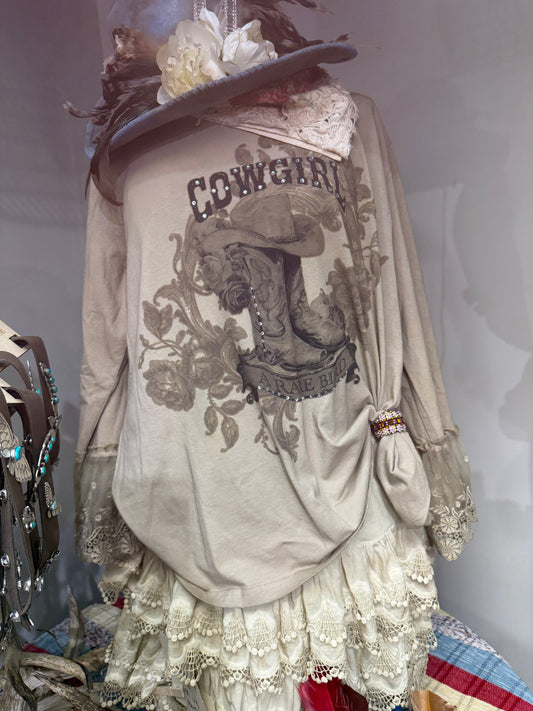 SALE A Rare Bird- Long Sleeve Cowgirl Top *Final Sale*