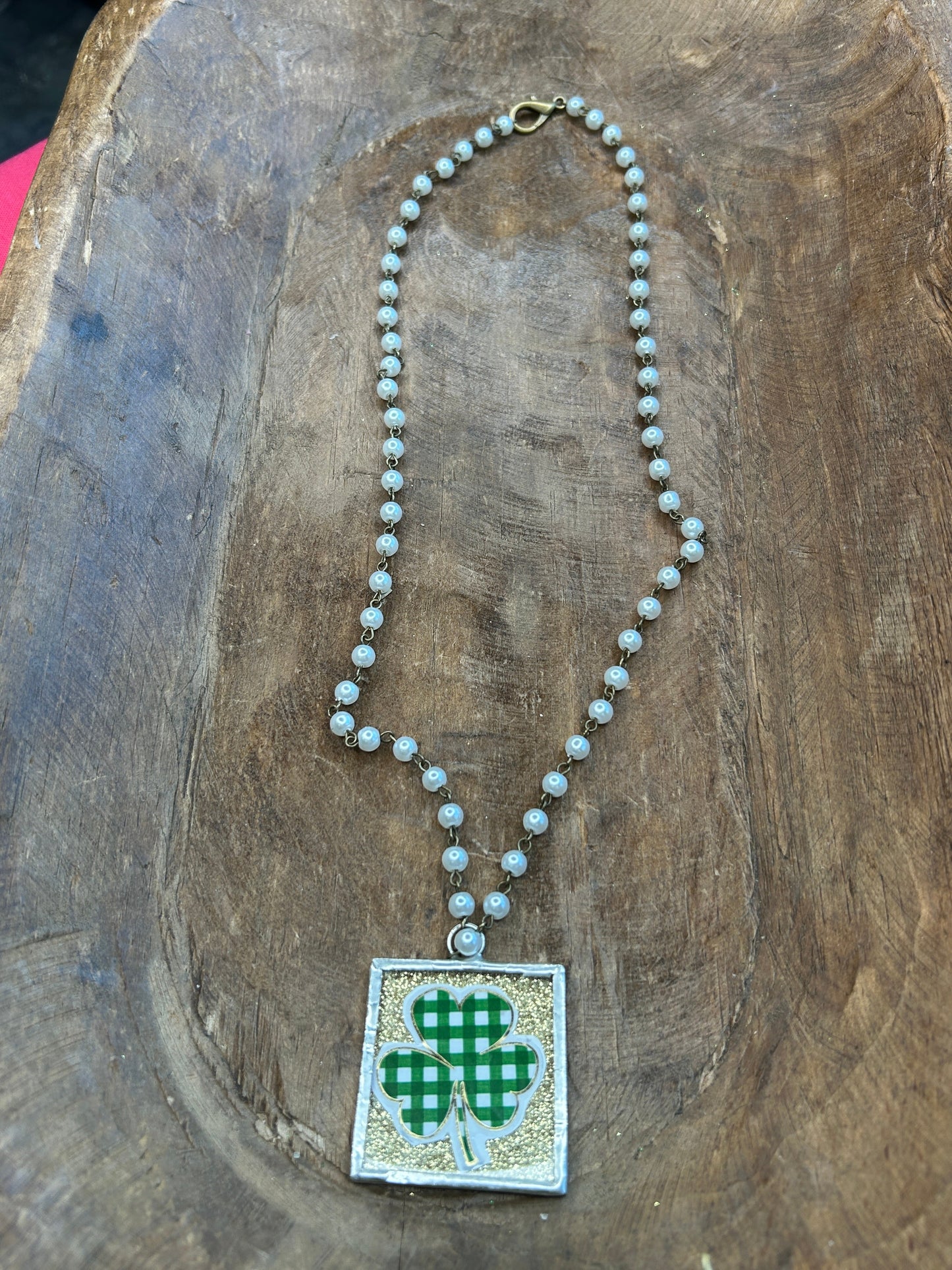 Golden Shamrock Soldered Necklace