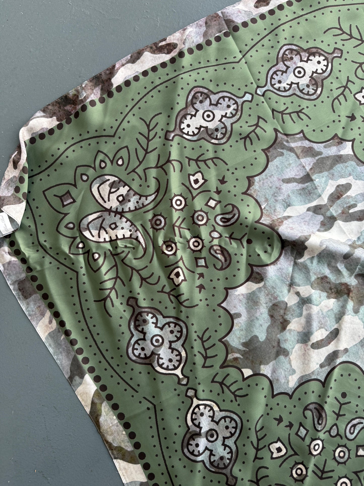 A Rare Bird- Camo Green Rider Wild Rag