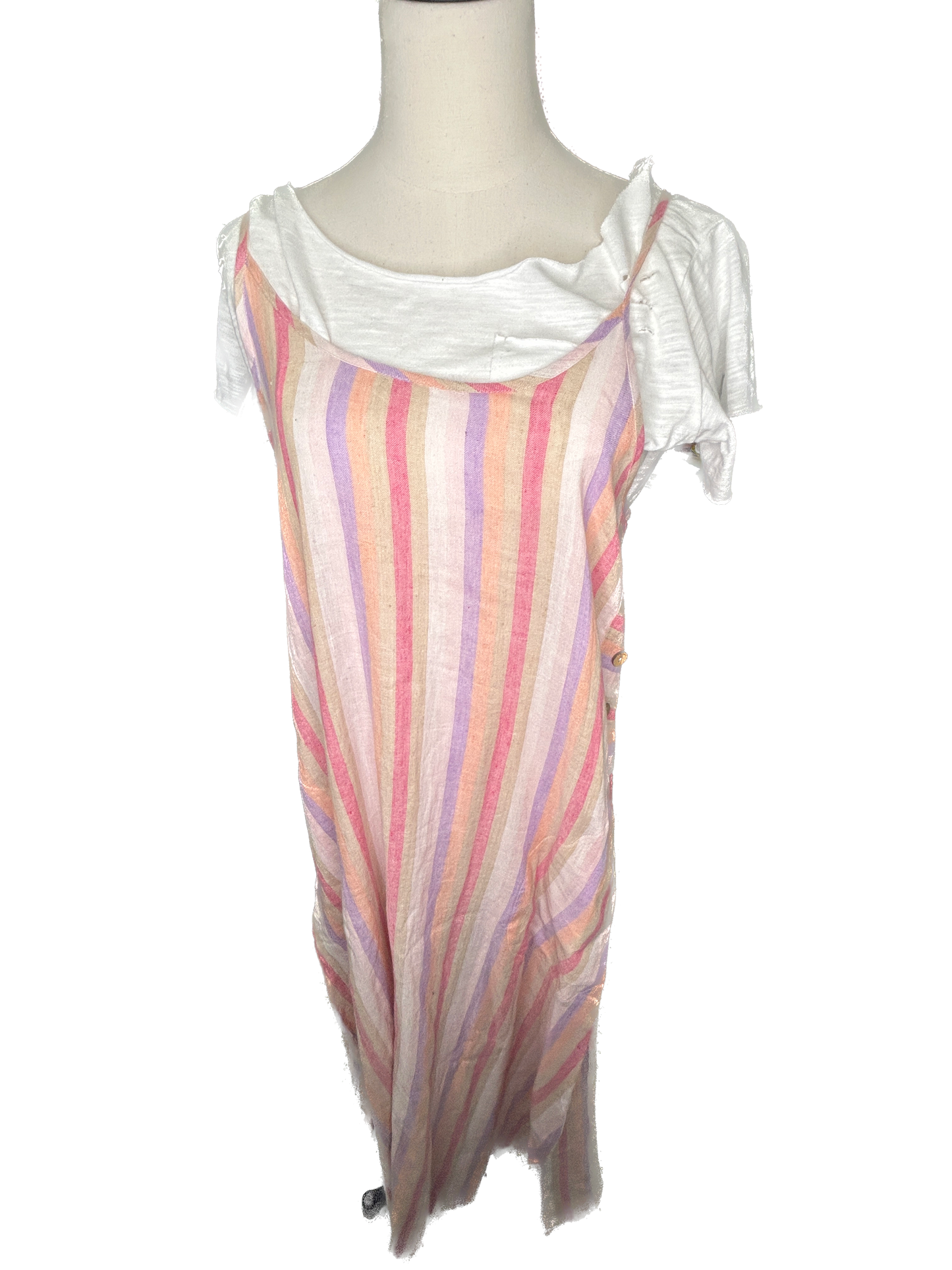 I Love Linen - Striped Spaghetti Strap Dress *Final Sale*