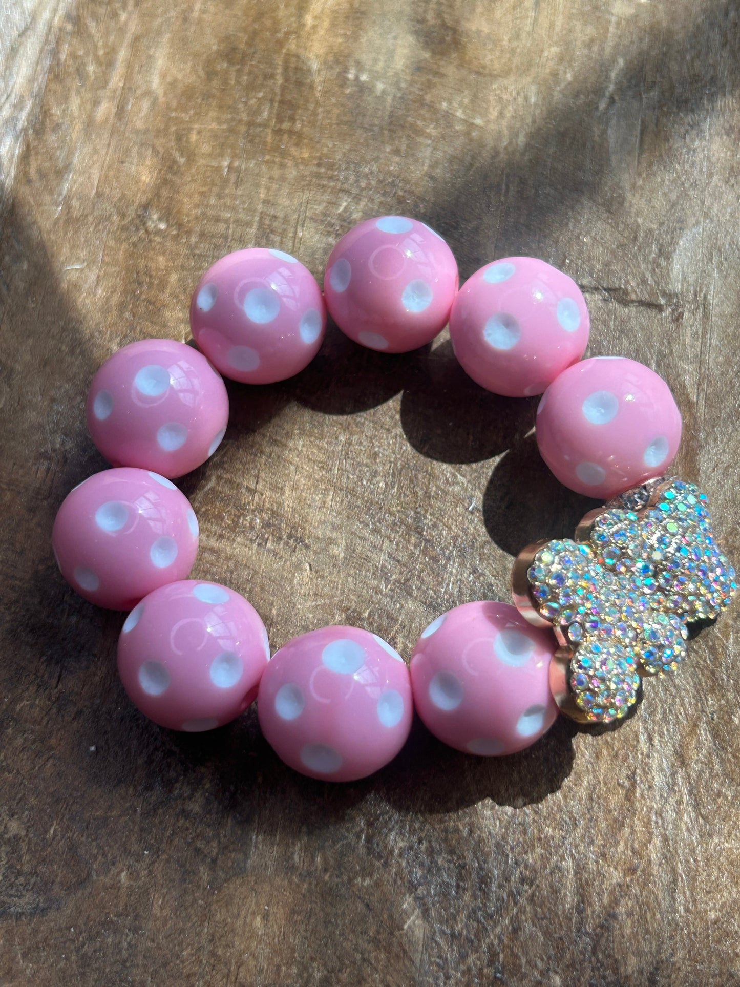 Pink Rhinestone Bear Bracelet  -ERR design