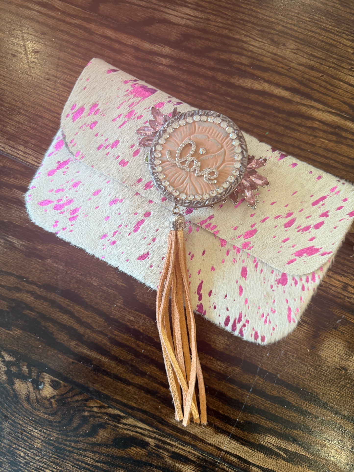 SALE A Rare Bird- Leather Love Clutch