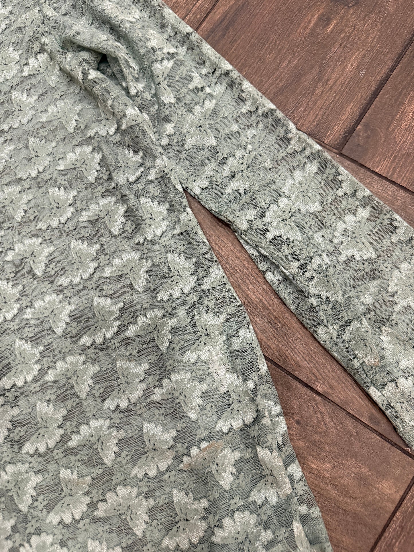 SALE Rare Bird- Lace Layer Shirt Sage