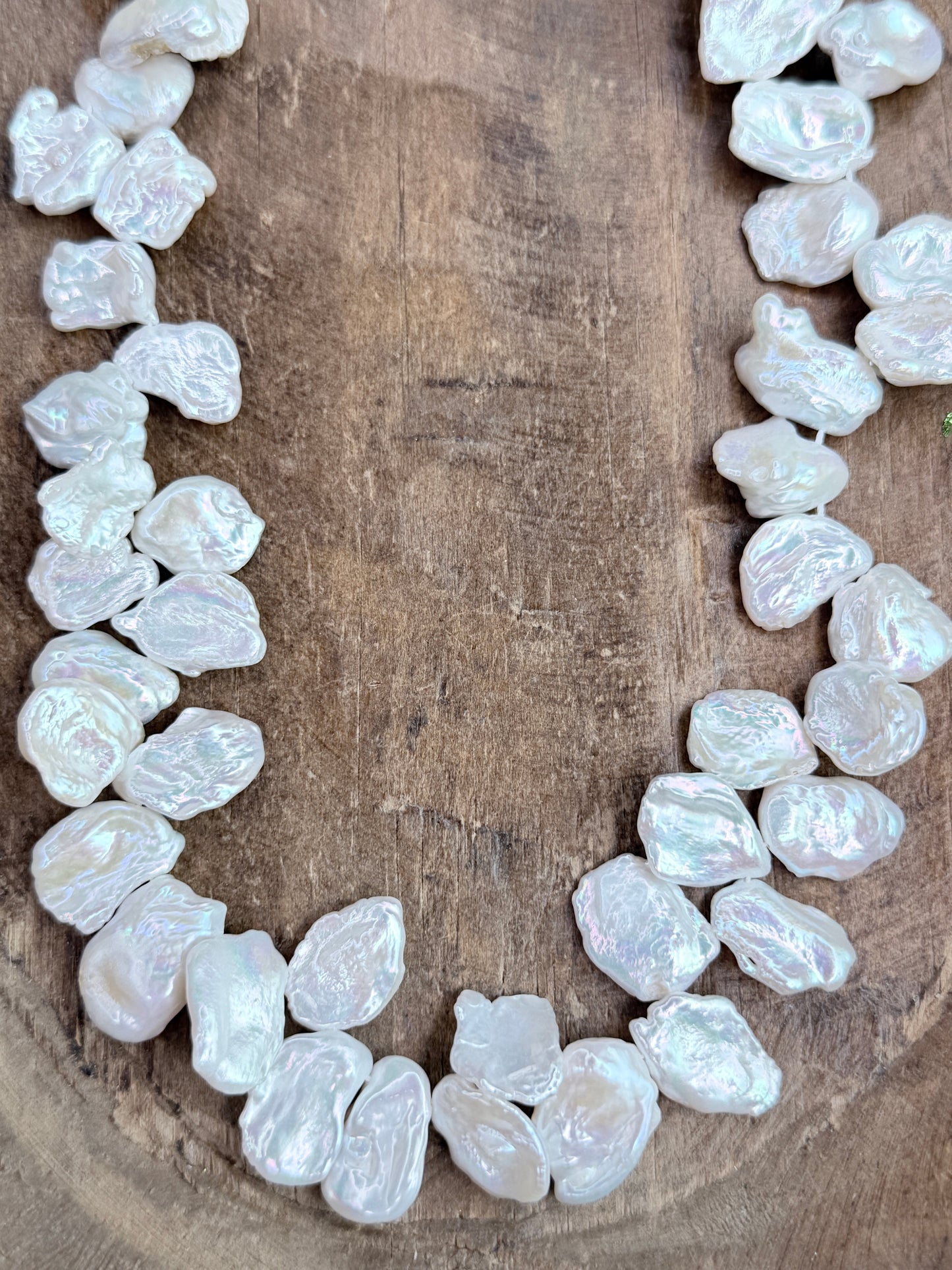 Crystal Keshi Pearl Necklace