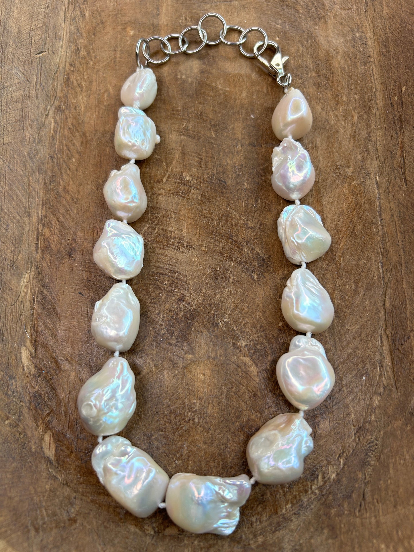 Genuine Chunky Baroque Pearl Necklace A