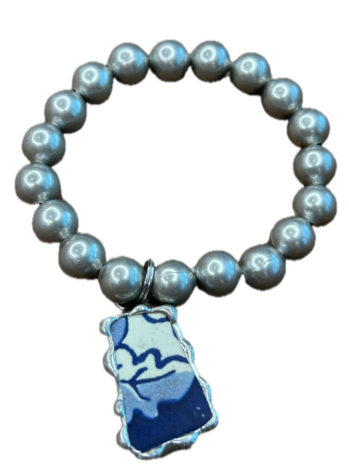 Soldered Clay Charm Bracelet (Blue)