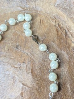 Diamond Shaped Larvikite Pearl Necklace