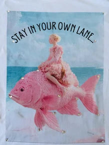 Stay In Your Own Lane T-Shirt (Christy Cut) - Indigo Blue *Final Sale*
