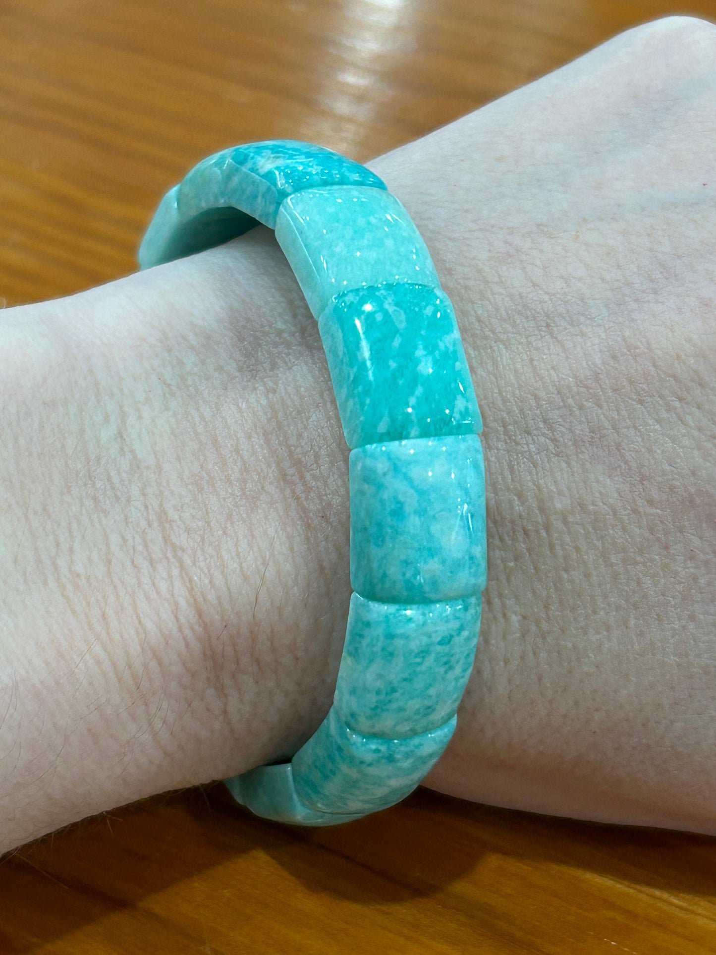 Light Teal Amazonite Stretch Bracelet
