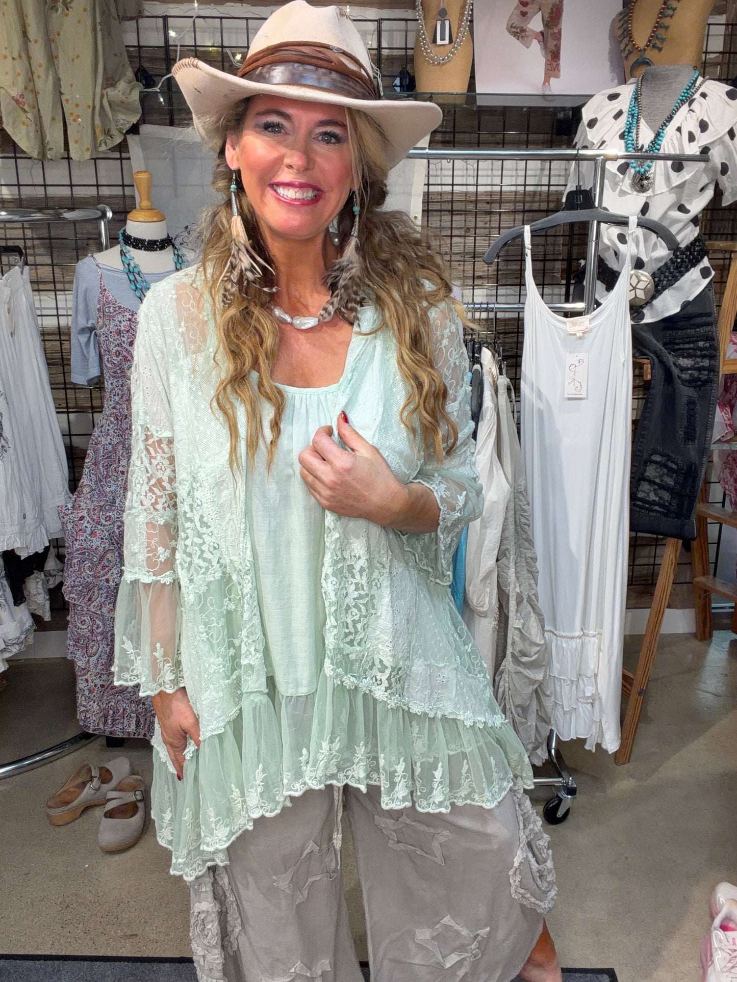Paper Lace- Lace Cardigan (Sage Green) (Pre Order) *Final Sale*