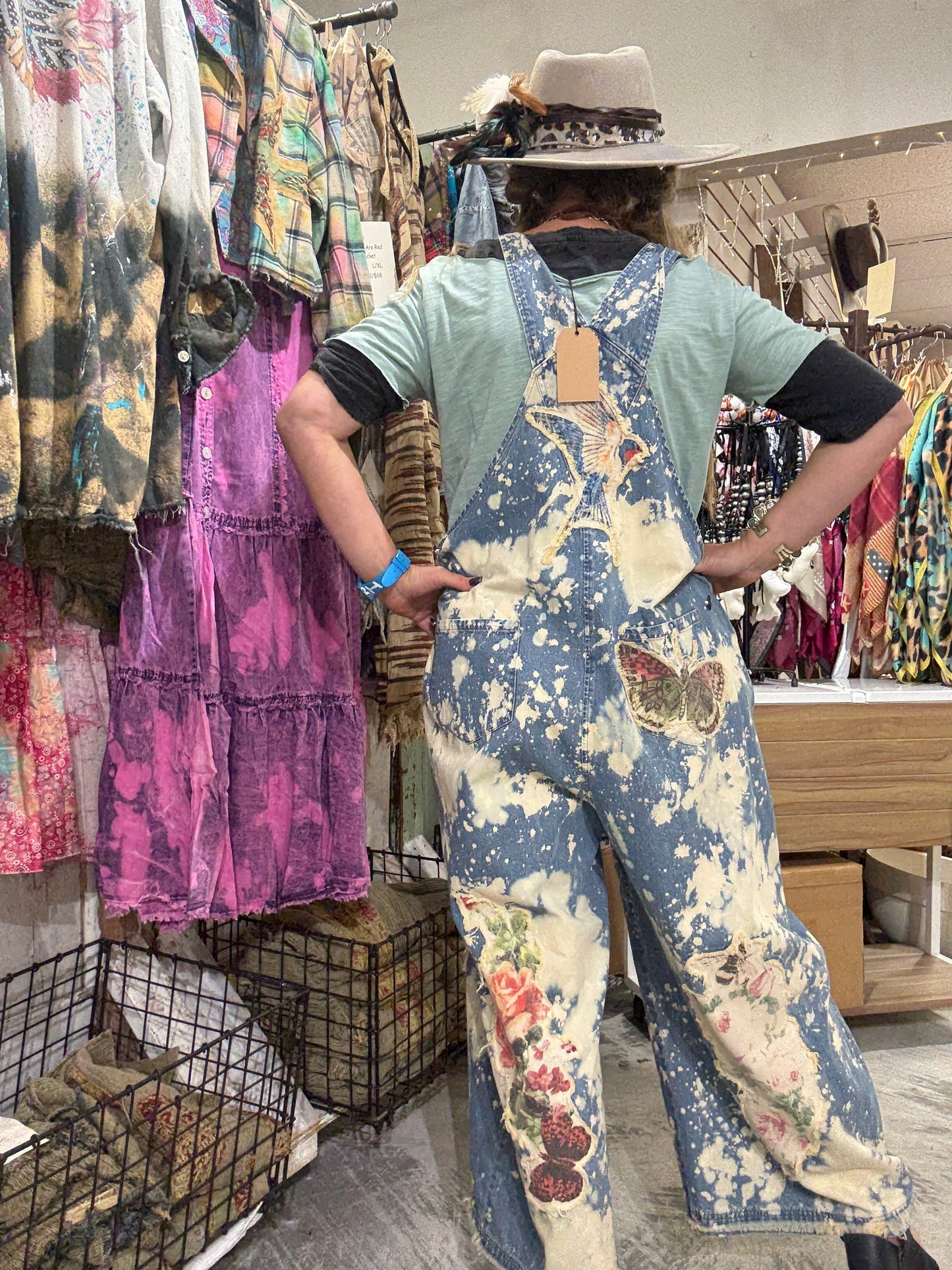 SALE Rare Bird Artsy Overalls