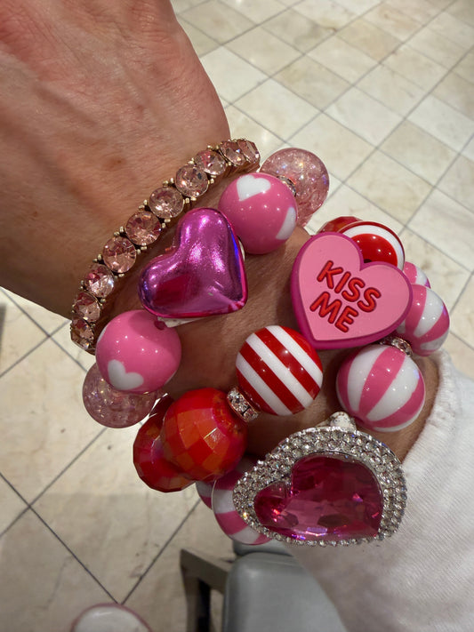 Light Pink Crystal Stretch Bracelet